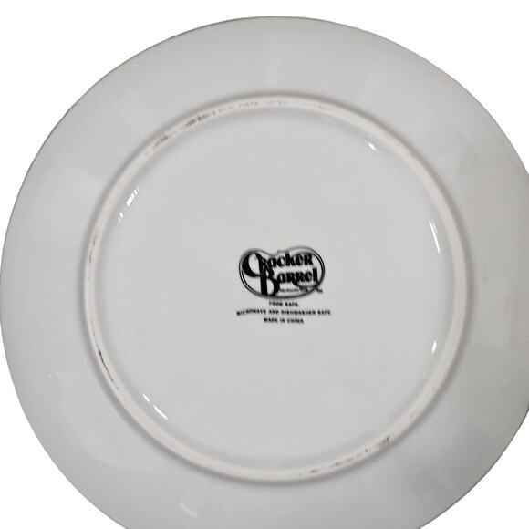 Cracker Barrel Christmas Dessert Plates Santa Claus Green Set of 4 - Picture 3 of 3